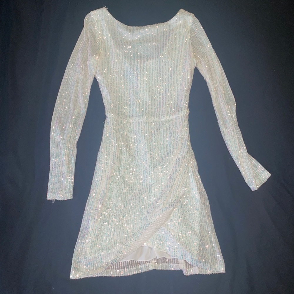 White sparkly dress